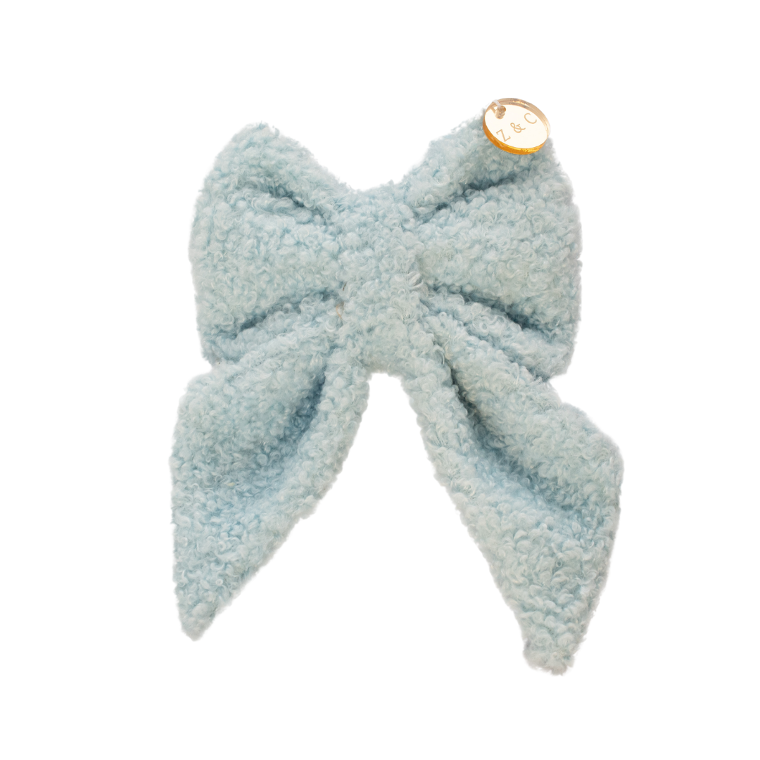 Blue Teddy Sailor Bow