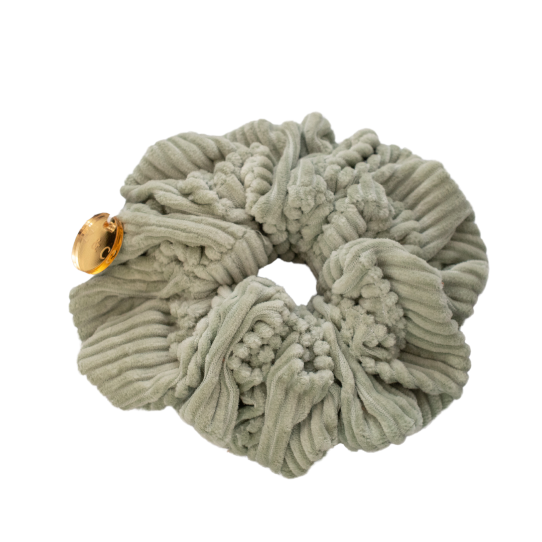 Sage Corduroy Lux Scrunchie