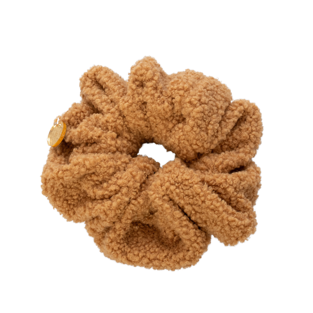 Latte Teddy Lux Scrunchie