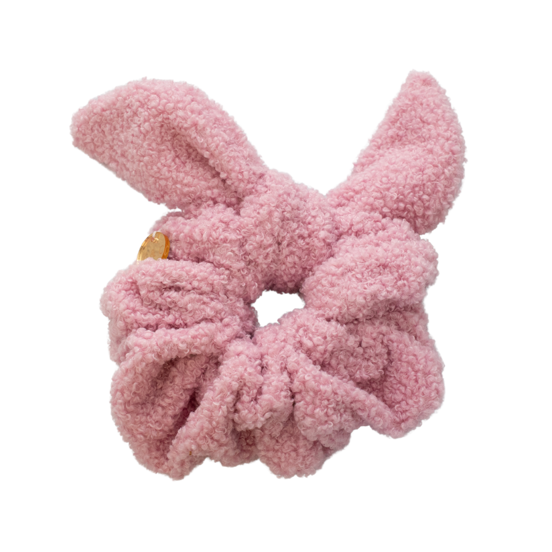 Pink Teddy Lux Scrunchie