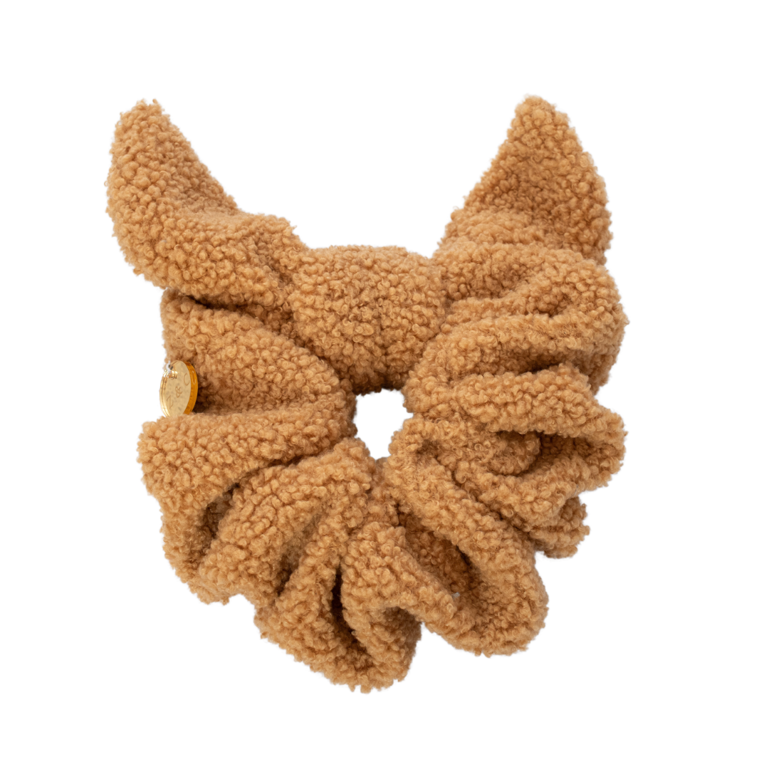 Latte Teddy Lux Scrunchie