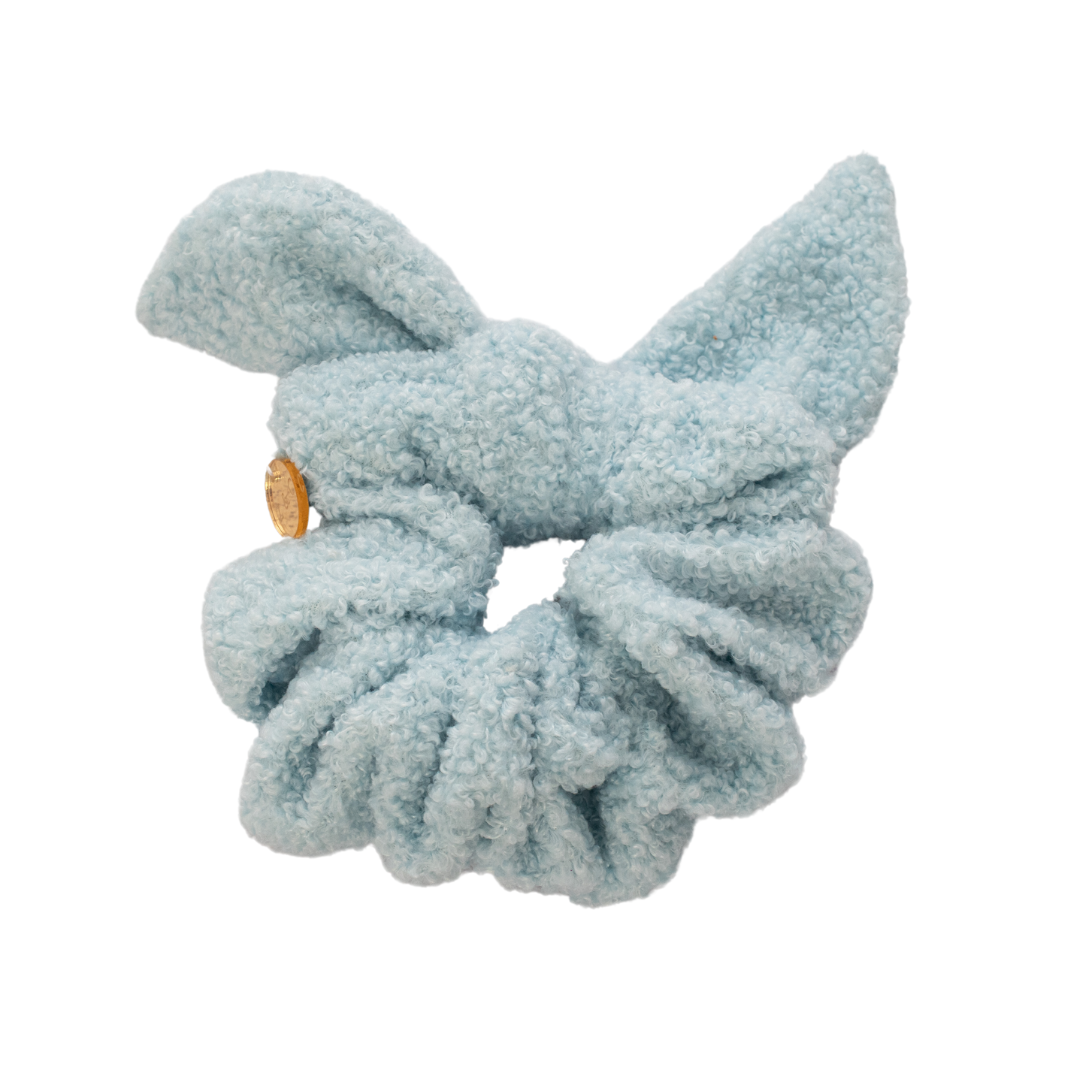 Blue Teddy Lux Scrunchie