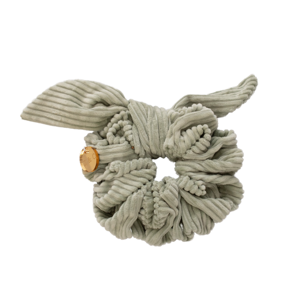 Sage Corduroy Lux Scrunchie