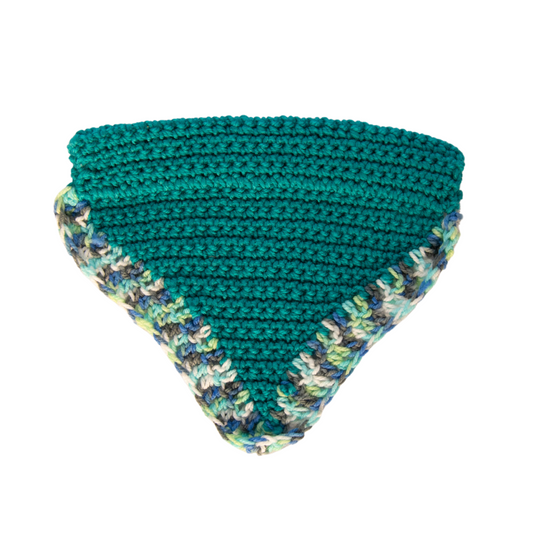 Green Crochet Bandana (Small)
