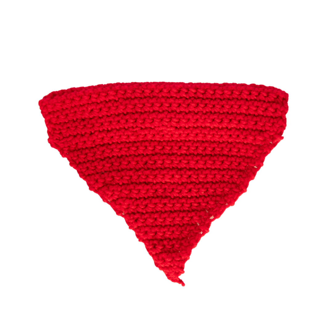 Red Crochet Bandana (Small)