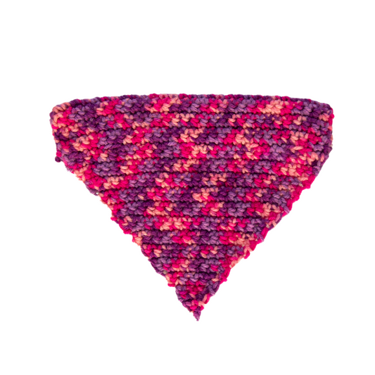 Pink/Purple Crochet Bandana (Small)