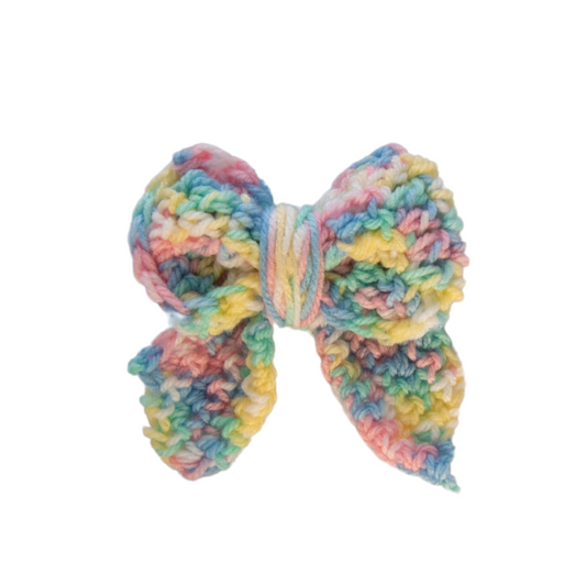 Multi-coloured Crochet Sailor Bow (Small)