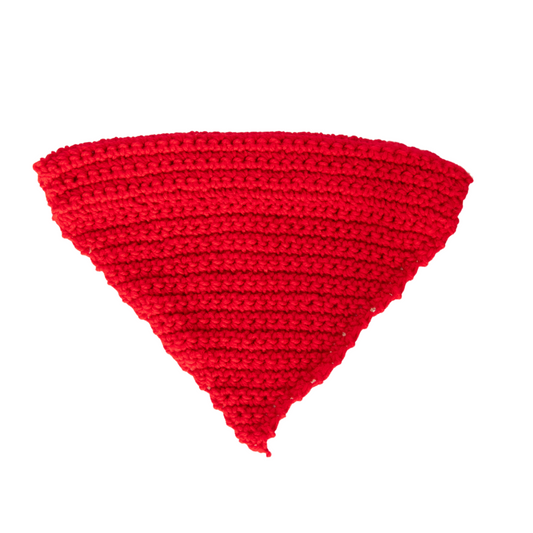 Red Crochet Bandana (Medium)