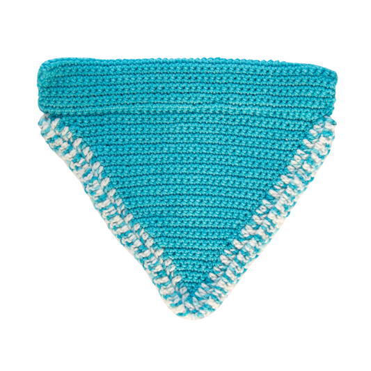 Blue Crochet Bandana (Large)