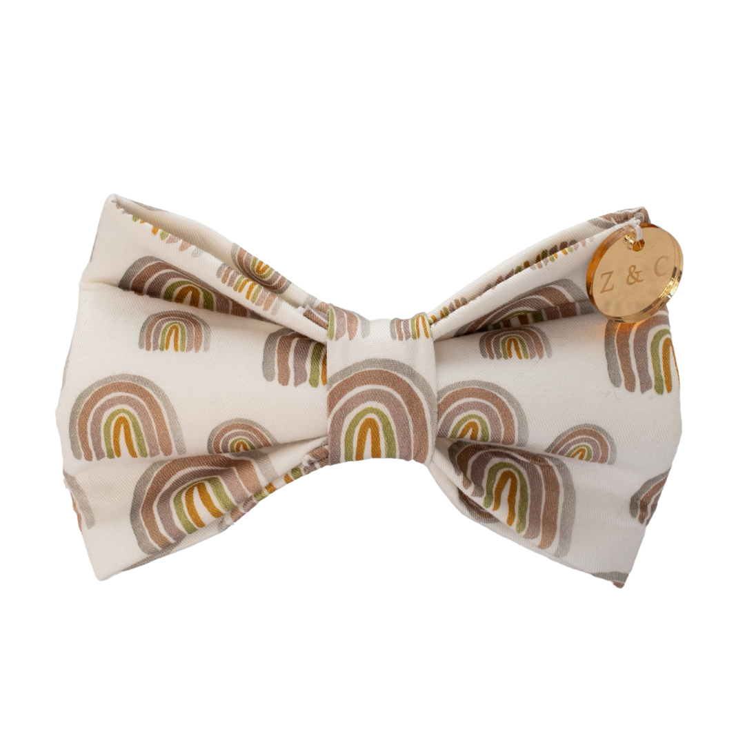 Pastel Rainbow Bow Tie