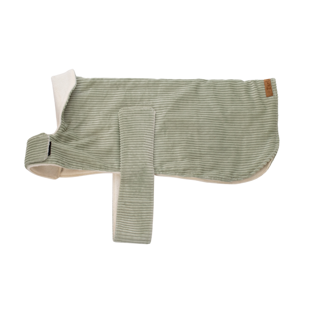 Sage Corduroy Fleece Coat