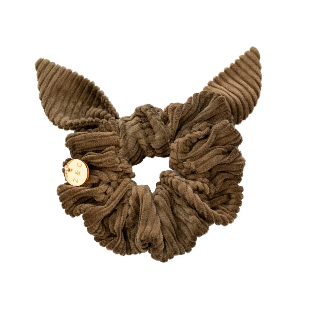 Olive Corduroy Lux Scrunchie