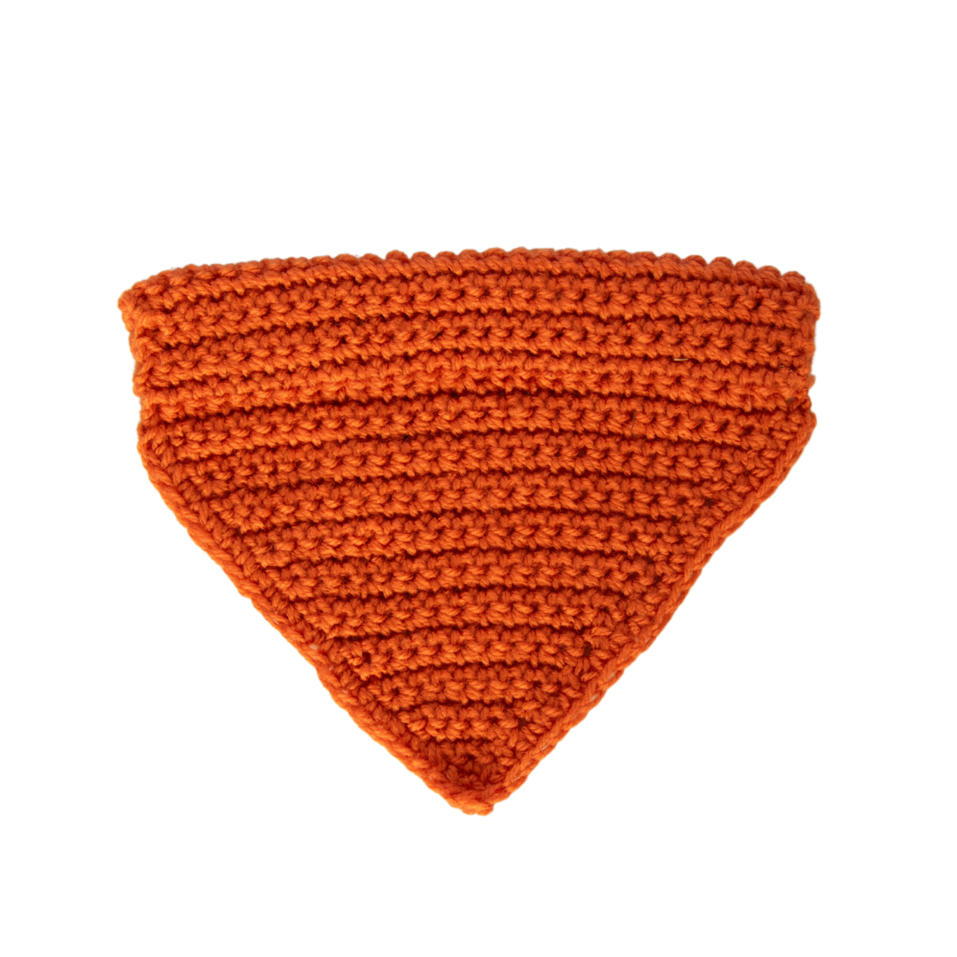 Orange Crochet Bandana (Small)