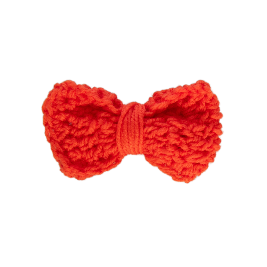 Orange Crochet Bow Tie (Small)