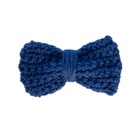 Royal Blue Crochet Bow Tie (Medium)