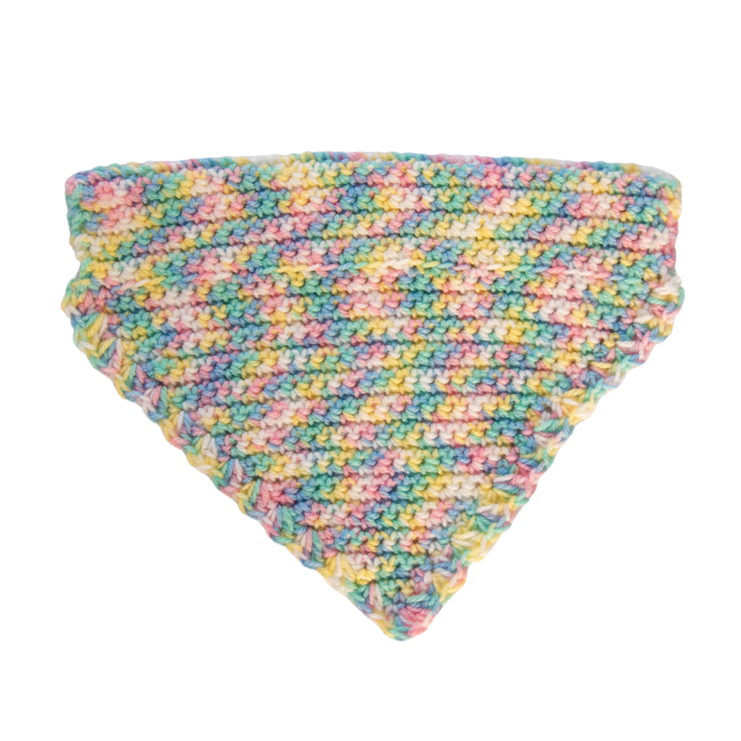 Multi-Coloured Crochet Bandana (Medium)