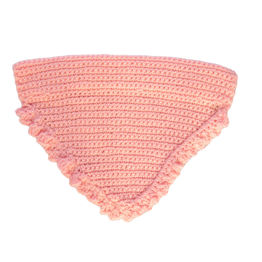 Pink Crochet Bandana (Large)