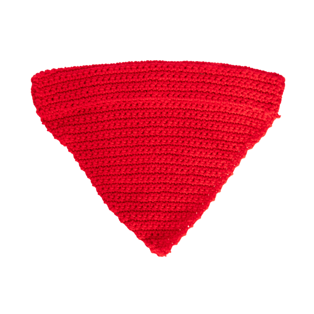 Red Crochet Bandana (Large)