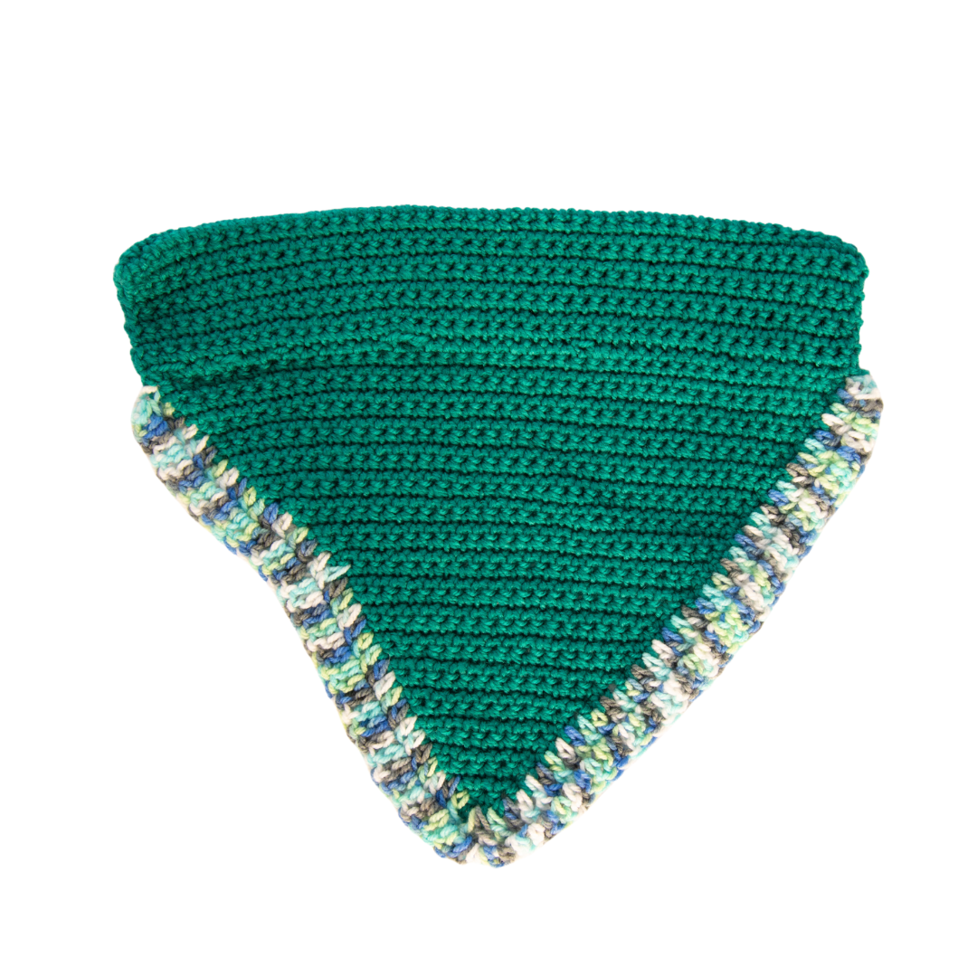 Green Crochet Bandana (Large)