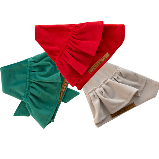 Velvet Ruffle Bandanas