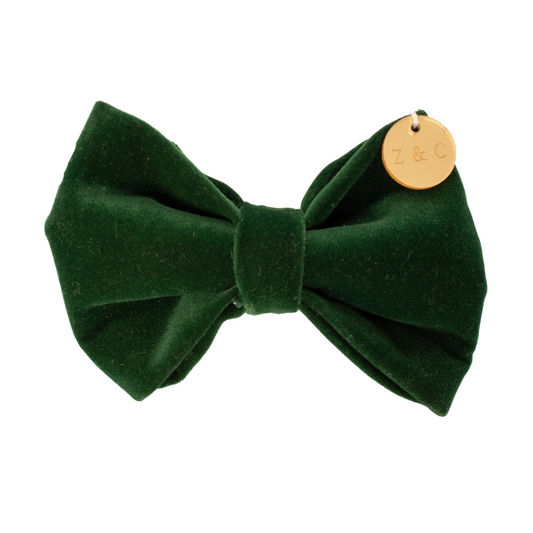 Forest Velvet Bow Tie